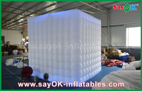 Quality Small Photo Booth White Two Doors Square Inflatable Photo Booth / Photobooth Enclosure Frames for sale