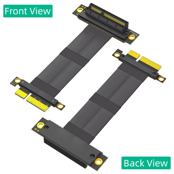 270 Degree Reverse Slot PCI-E Extension Cable with High Speed PCI-E 1X Support and Flexible Axial Cable