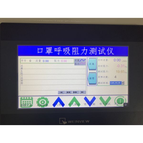 GB19083-2010 High Sensitivity Flow Sensor Mask Breathing Gas Resistance Tester