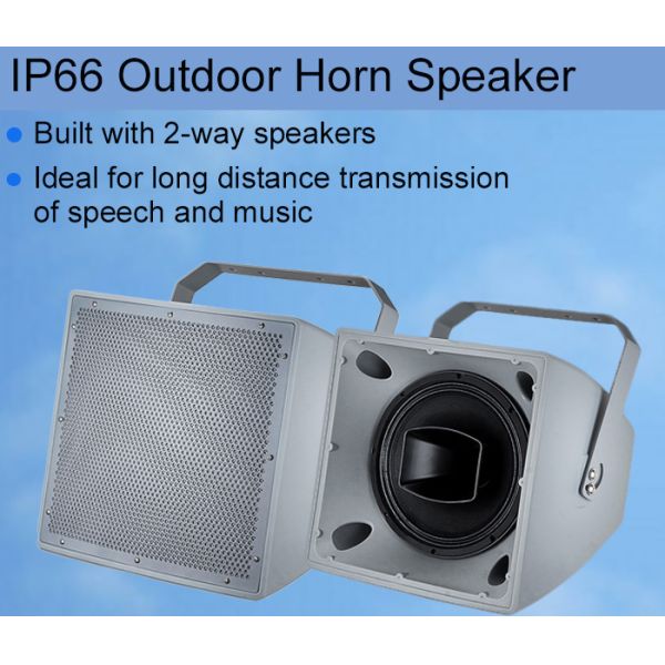 250w High Power Fiberglass 8 Ohm Horn Speaker Loud Sound Factory Direct Sale OEM ODM Grey Color