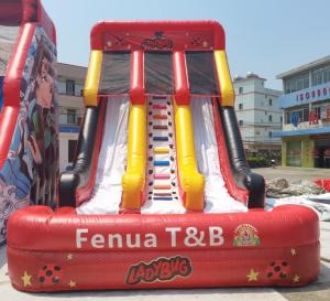 Wholesale PVC Tarpaulin Beetles Girl Inflatable Water Slides Double Lanes With Pool from china suppliers