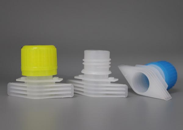 Quality Yellow Screw Cap And Plastic Pour Spouts Food Grade For Food Package Custom Size for sale