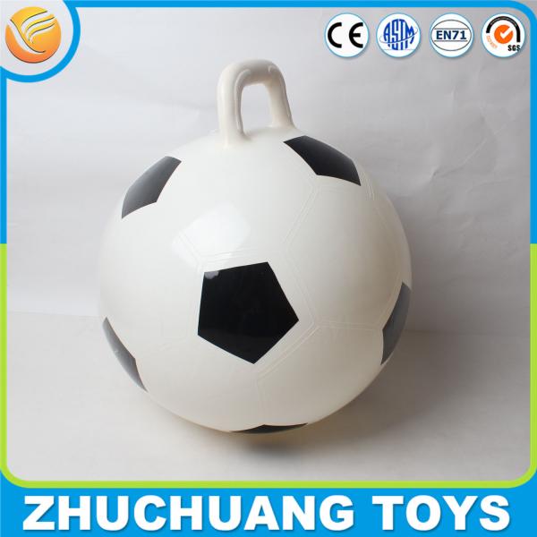 Quality printed pvc jumping foot ball hoppers for sale