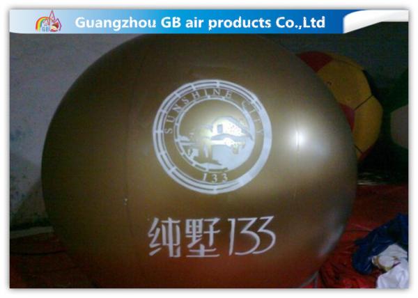 Quality Green PVC Promotional Inflatable Helium Balloons With Logo Printing for sale