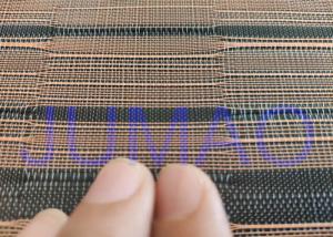 Wholesale Black And Copper Color Glass Laminated Metal Mesh Fabric With Images from china suppliers