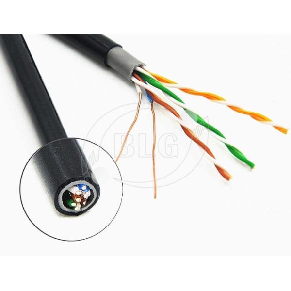UV Resistant Cat5e Lan Cable , Full Copper Category 5e UTP Cable 8 Core
