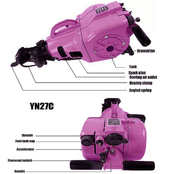 Fuel Saving Gasoline Rock Drill Machine YN27C Internal Combustion Rock Drill Portable Jack Hammer