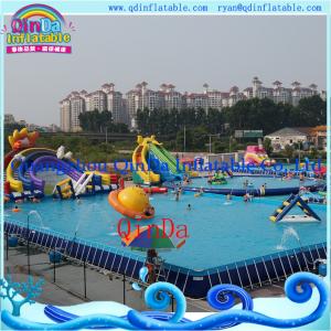 Wholesale QinDa Frame Pool, Moving Water Park, Moving Park, Inflatable Water Moving Park from china suppliers