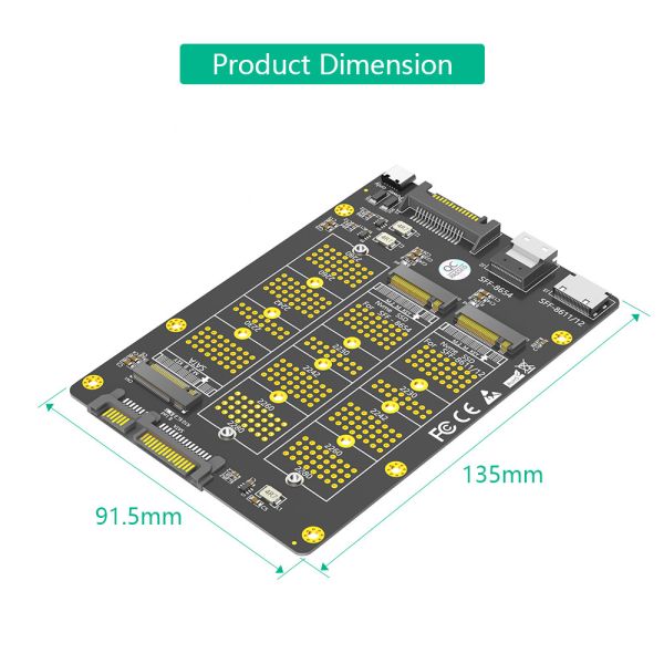SATA Bus M.2 NGFF Adapter SFF 8611 NVMe SSD TYPE C