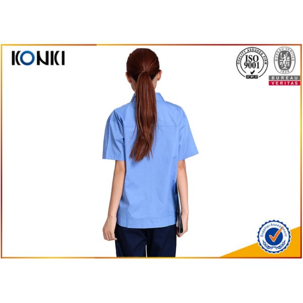 Comfortable Material Custom Work Uniform Shirts With Short Sleeve