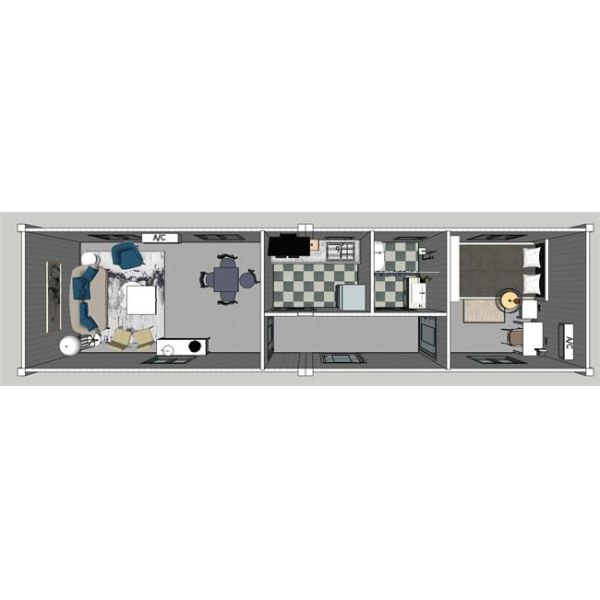 Tiny Sandwich Panel Container House Modular Flat Pack Affordable Prefab Homes