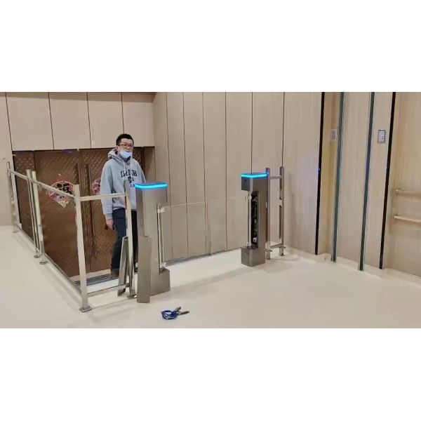 SUS304 Swing Turnstile Gate Stainless Steel IR Swing Barrier Turnstile