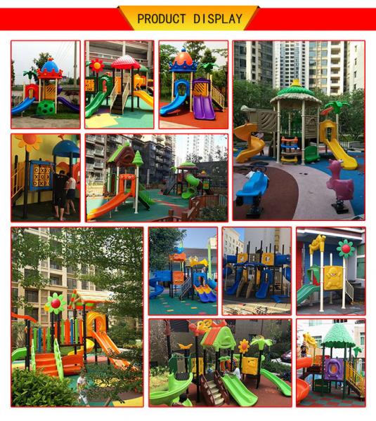 Kids Outdoor Playground Equipment Large Plastic Combined Slide Tube Sets