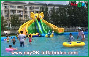 Wholesale Large Inflatable Water Slides Giant Inflatable Bull / Elephant Cartoon Bouncer Water Slids For Adults And Kids from china suppliers