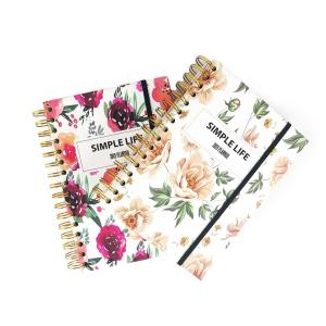 Wholesale Custom Floral A5 Offset Paper Composition Spiral Notebook with 40-80 Inner Pages from china suppliers