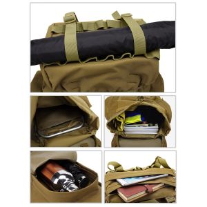Camouflage Military Tactical Backpack Multifunctional 65L With Double Shoulder