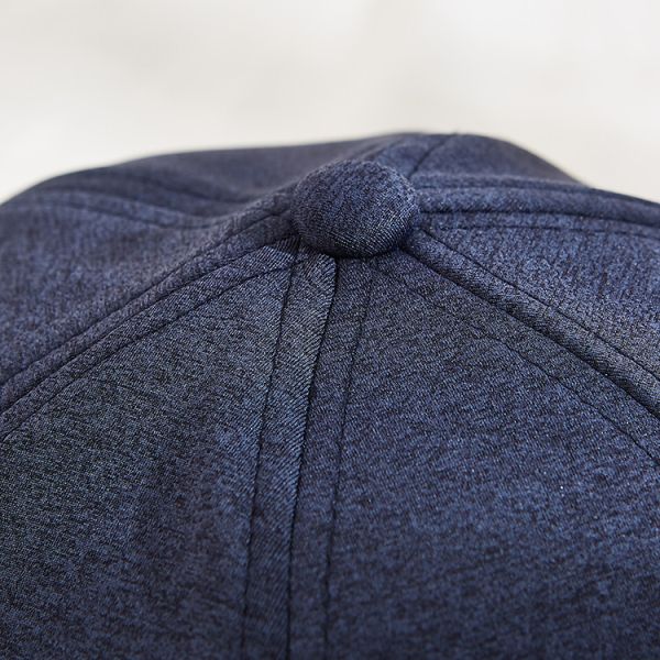 Customized Blue Structured Printed Baseball Caps Quick Dry Reflective Logo
