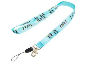 Wholesale Satin Ribbon Dye Sublimated Lanyards Heat Transferred Process With Metal Hooks from china suppliers