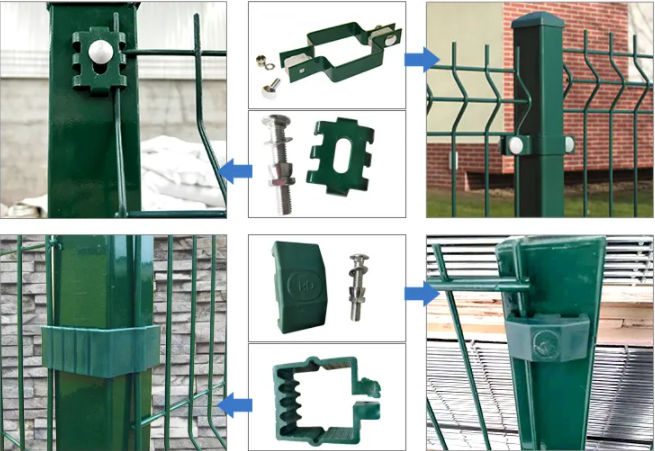 Hot Dip Galvanized 3D Curved Fence For Airport 50*150mm Mesh Hole