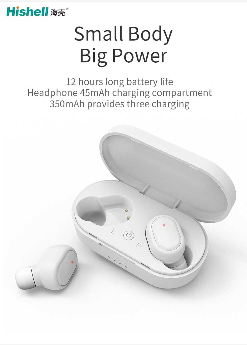 M1 ABS Black Invisible Bluetooth Earpiece , Portable Invisible Earbuds For Work