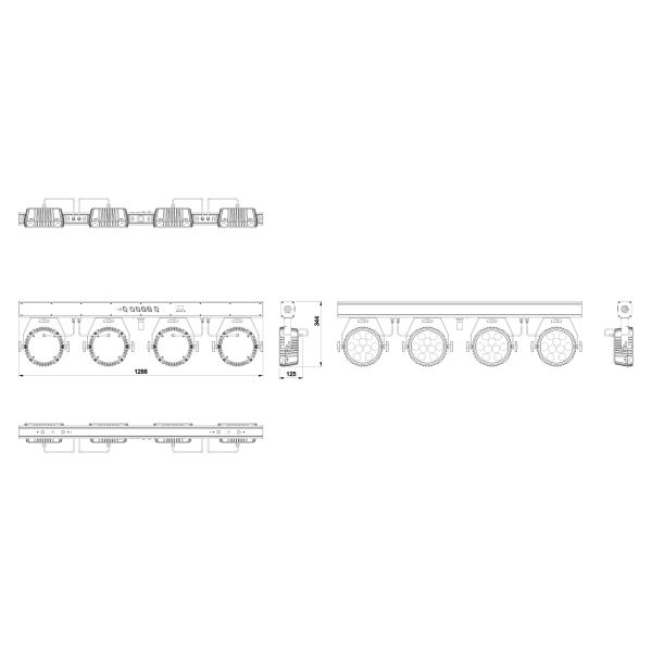 IP20 RGBW 4 In 1 LED Effect Lighting For Bars