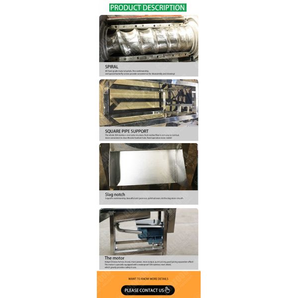 Juice Extractor 1.1kw Automatic Food Processing Machines