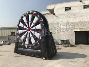 China Giant Inflatable Football Dart Board Outdoor Sports Games Black And White Color on sale
