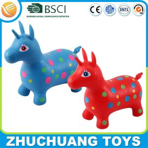 China colorful spot unicorn horse toy kids playground ride on and bouncy toys on sale