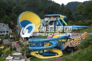 Wholesale Huge Tornado Custom Water Slides For Family Riding , Width 18.6m from china suppliers