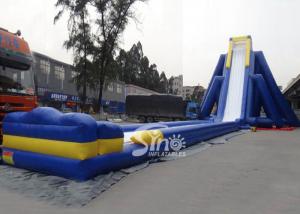 China 10m high giant blow up hippo inflatable adult water slide with lead free material for inflatable water park on sale