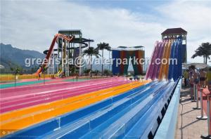 China Theme Water Park / Swimming Pool Fiberglass Adult Water Slides 12 m Height on sale