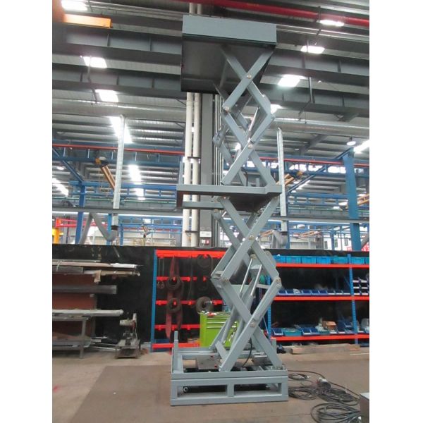 Loading Dock Table with Handrail and Loading Flap for Loading and Unloading