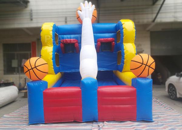 Quality Flexible Inflatable Sports Games , Double Inflatable Basketball Hoop for sale
