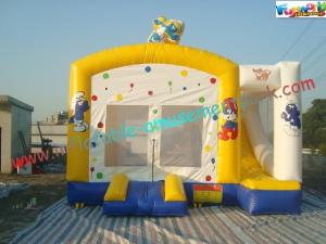 Wholesale 155KG Blue Inflatable Bouncy Castles Slide For Garden / Playground from china suppliers