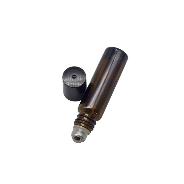 Empty Mini Amber 5ml Essential Oil Roller Bottles