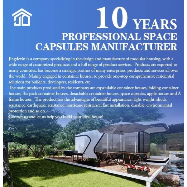 Durable Outdoor Space Capsule Customized Space Capsule Home Prefabricated
