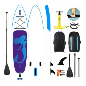 China 2022 WOVEN DROP STITCH  new design inflatable stand up padlle board soft top air inflate sup paddle board with fins on sale