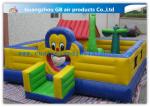 Cartoon Inflatable Bouncy Castle Combo / Inflatable Trampoline For Kids