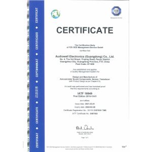 Audiowell Electronics (Guangdong) Co.,Ltd. Certifications