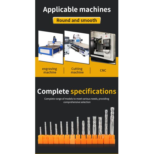 Yingba Hot Sale Tungsten Carbide Cnc Router Bits for Wood Carving Inserts Carbide Compression up Cut Down Milling Cutter