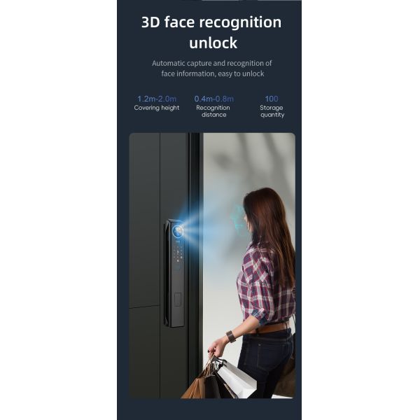 Tuya Intercom Camera 3D Face Recognition Smart Intelligent Digital Smart Home Door Lock