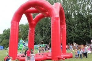 Wholesale Safe 4 Person Adult Inflatable Games Red Inflatable Bungee Jumping from china suppliers
