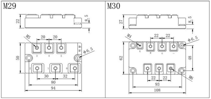 3 Phase Diode Bridge Rectifier Module , Controllable Thyristor Module For Battery Charge