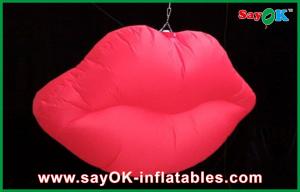Wholesale Red Led Hanging Lighting Inflatable Lips , Inflatable Lighting Decoration from china suppliers