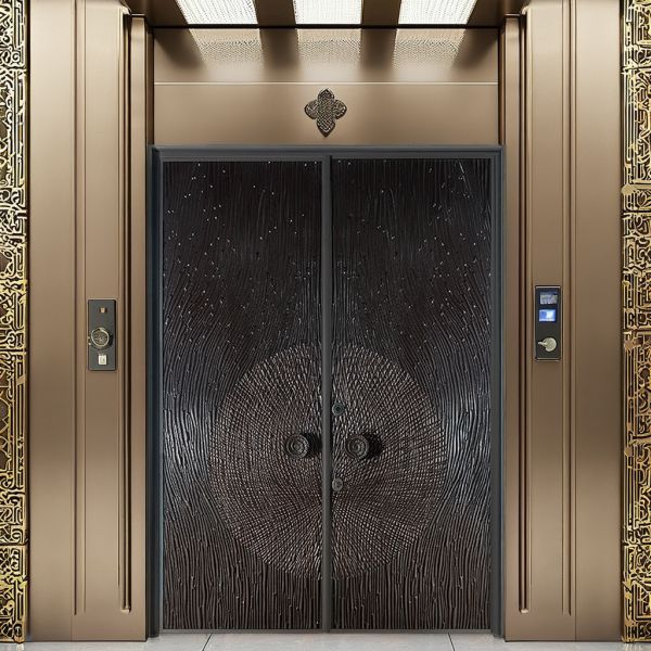 Anti Theft High Strength Exterior Steel Security Doors For Household