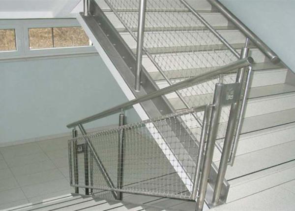 Sus316 2.5Mm Stainless Steel Rope Wire Mesh For Stairs Flexibility