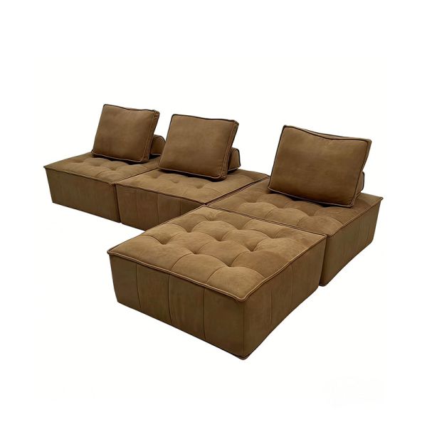 Modern Lazy Home Compressed Sofa Single Fabric Sponge Compressed Sofa Modern