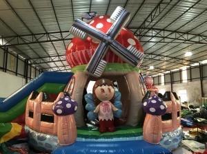 Wholesale Big Inflatable Mushroom Jumping House With Slide 7-15 Children Capacity from china suppliers