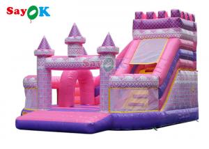 Wholesale Pink Princess Inflatable Castle Slide Girls Playing Inflatable Bounce House For Amusement Park from china suppliers