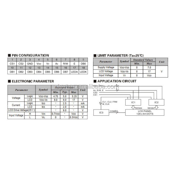 Graphic 128X64 pixel meter 132 x 64 graphic lcd module display module